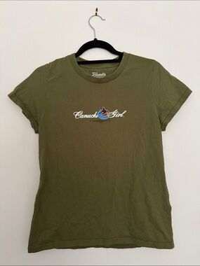 Bluenotes Olive Green Canucks Girl Graphic Tee